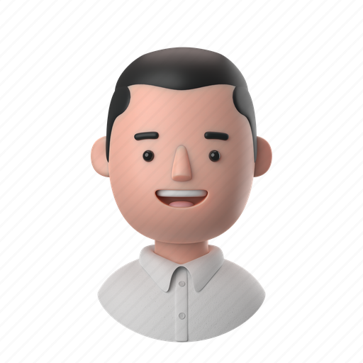 Avatars, accounts, man, male, people, person, shirt 3D illustration - Download on Iconfinder
