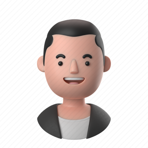 Avatars, accounts, man, male, people, person, t 3D illustration - Download on Iconfinder