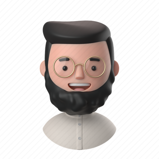 Avatars, accounts, man, male, people, person, thick 3D illustration - Download on Iconfinder