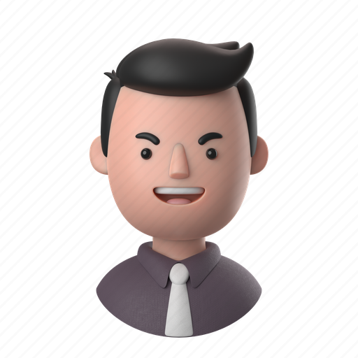 Avatars, accounts, man, male, people, person, tie 3D illustration - Download on Iconfinder