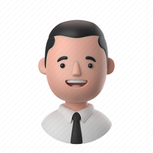 Avatars, accounts, man, male, people, person, tie 3D illustration - Download on Iconfinder