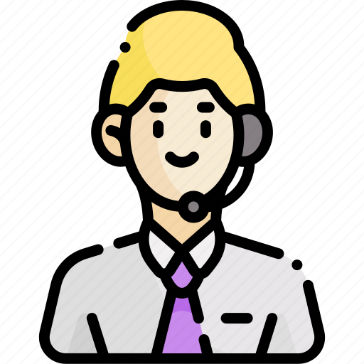 Male, occupation, job, avatar, profession, customer support, telemarketer icon - Download on Iconfinder