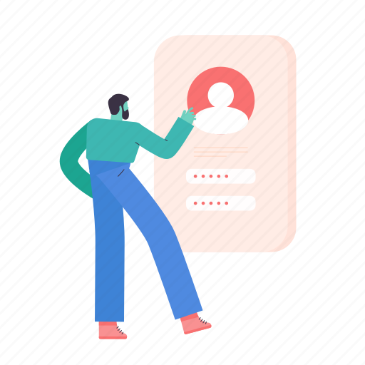 Man, male, person, account, user, profile, login illustration - Download on Iconfinder
