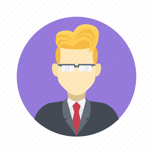 Blond, portrait, character, suit, handsome, smart, clever icon - Download on Iconfinder