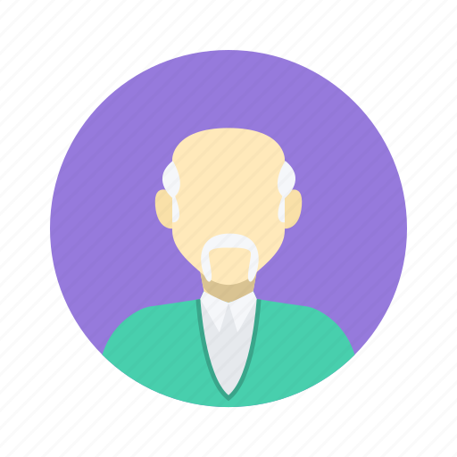 Boy, clever, old, mature, user, bald, character icon - Download on Iconfinder