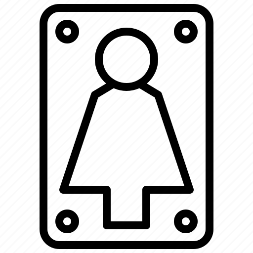 Woman, lavatory, restroom, toilet, signaling icon - Download on Iconfinder