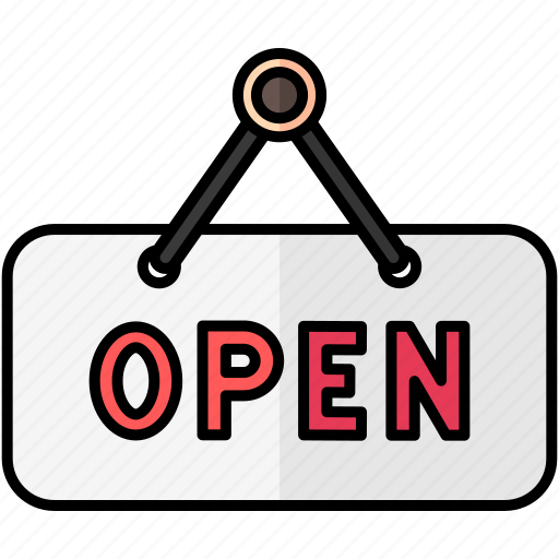 Open, sign, mall, shop icon - Download on Iconfinder