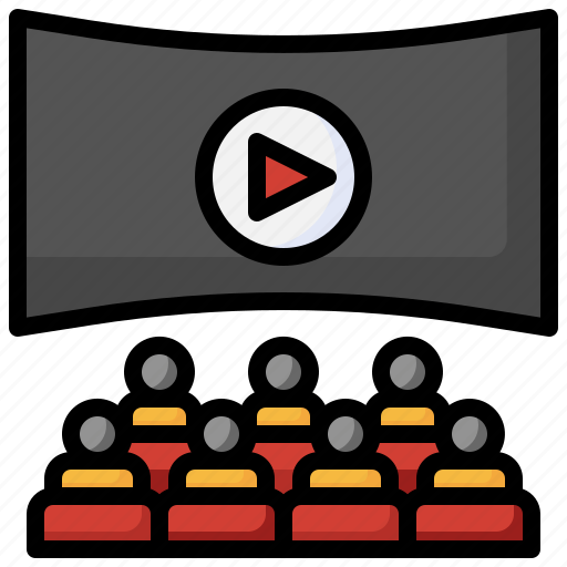 Cinema, auditorium, seats, movie, theater, entertainment icon - Download on Iconfinder
