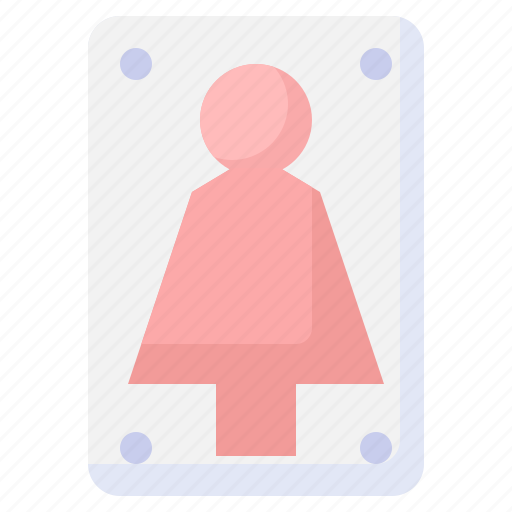 Woman, lavatory, restroom, toilet, signaling icon - Download on Iconfinder