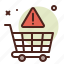 cart, warn, signaling, shopping 