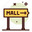 mall, sign, signaling, shopping 