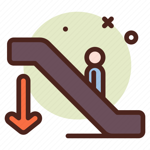 Stairs, down, signaling, shopping icon - Download on Iconfinder