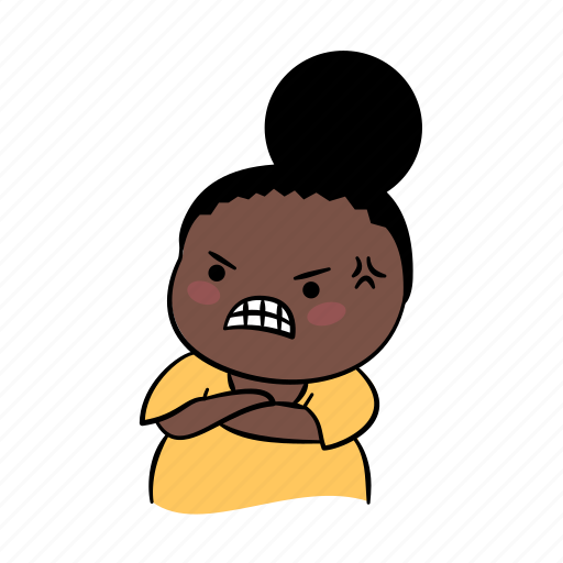 Angry, emoticon, girl, mad, rage, sticker, vee icon - Download on Iconfinder