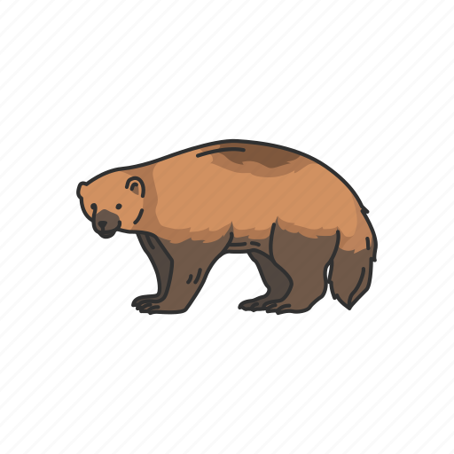 Animal, bear, carcajou, mammal, wolverine, wolvorene icon - Download on Iconfinder