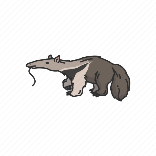 Animals, anteater, giant anteater, mammal, solitary mammals, worm tongue icon - Download on Iconfinder