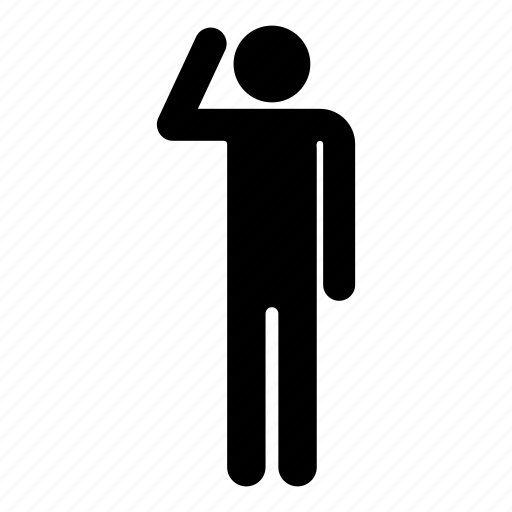 Attention, confused, fellow, hand, man, men, saluting icon - Download on Iconfinder