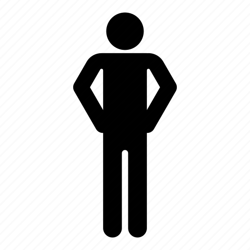Akimbo, hand-hips, man, men, person, wait icon - Download on Iconfinder