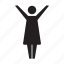 woman, female, person, human, people, open arms, public speaker, girl, avatar 