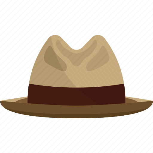 Fedora, cap, hat, man, male, panama, homburg icon - Download on Iconfinder