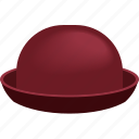 bowler, hat, cap, fashion, red