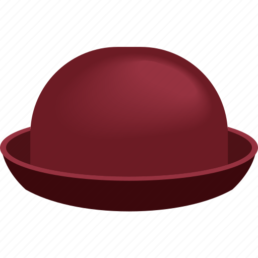 Bowler, hat, cap, fashion, red icon - Download on Iconfinder
