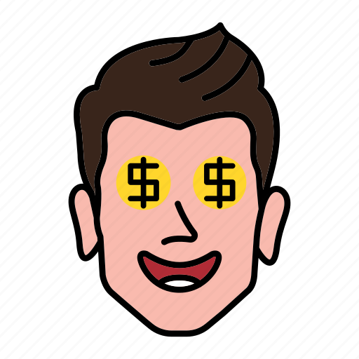 Dollar, emoji, emoticon, face, man, rich, smiley icon - Download on Iconfinder