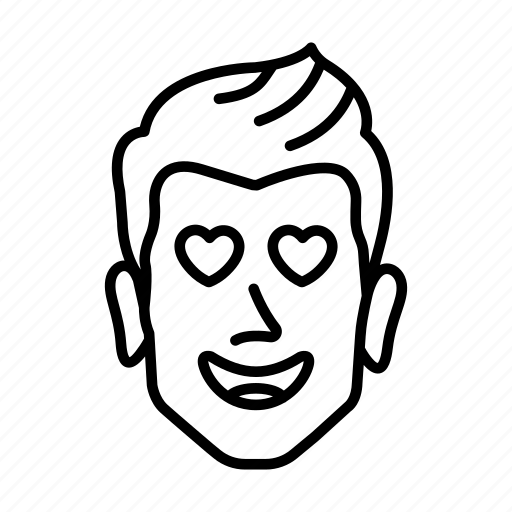 Emoji, emoticon, face, love, man, smiley icon - Download on Iconfinder