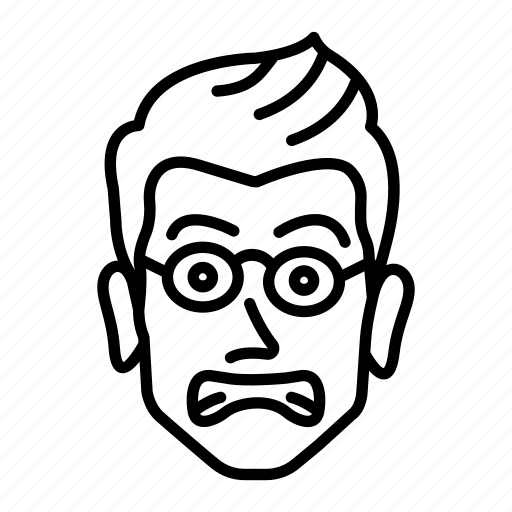 Emoji, emoticon, face, man, scared, smiley icon - Download on Iconfinder