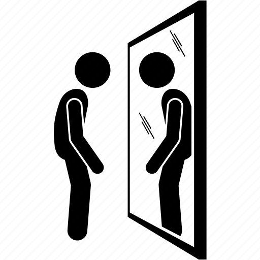 Man, stick figure, mirror, reflection, stickman icon - Download on Iconfinder