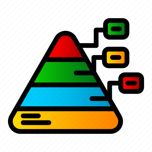 Icon, color, pyramid, business, marketing, finance, office icon - Download on Iconfinder