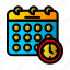 icon, color, date, calendar, schedule, event, time 