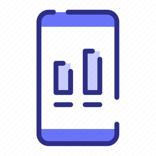 Smartphone, statistic, chart, graph icon - Download on Iconfinder