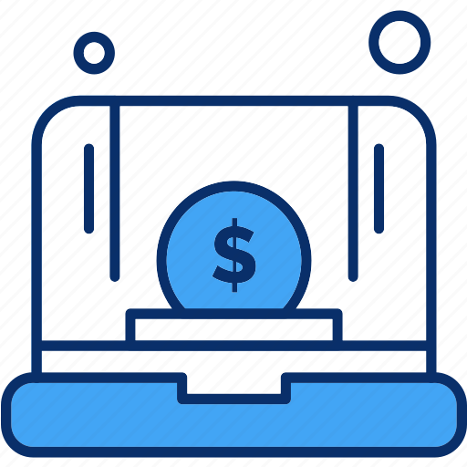 Dollar, laptop, management, money icon - Download on Iconfinder