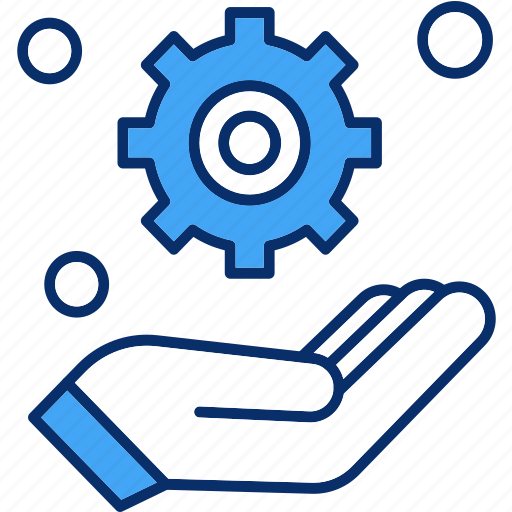 Gear, hand, management, setting icon - Download on Iconfinder
