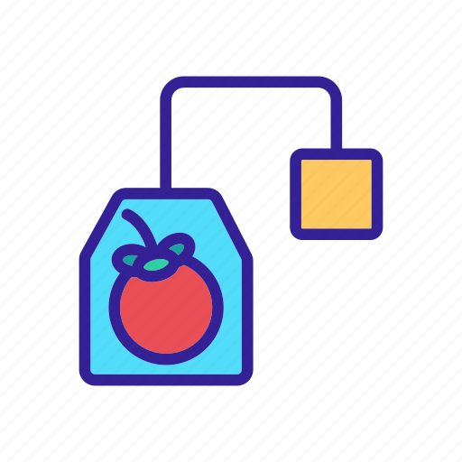 Bag, cream, juice, label, mangosteen, sweet, tea icon - Download on Iconfinder