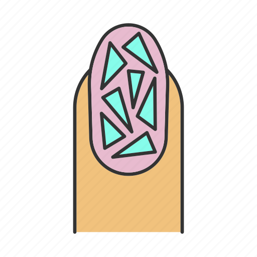Art, broken glass, design, manicure, nail, polish icon - Download on Iconfinder