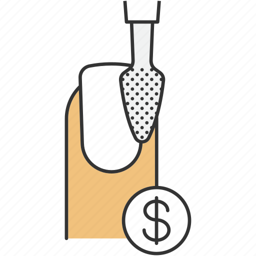 Care, dollar, grinding, manicure, nail, polish, service icon - Download on Iconfinder