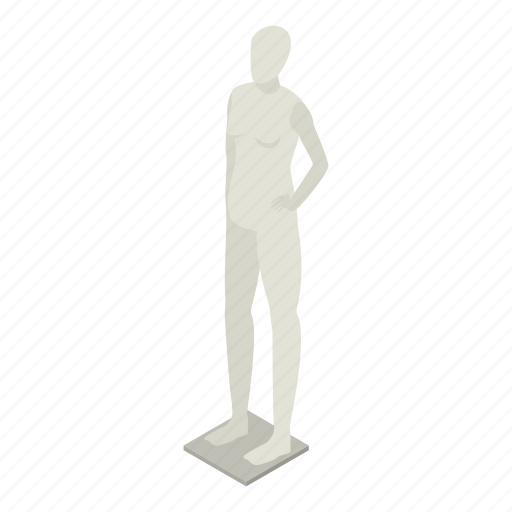 Cartoon, fashion, grey, isometric, mannequin, person, silhouette icon - Download on Iconfinder