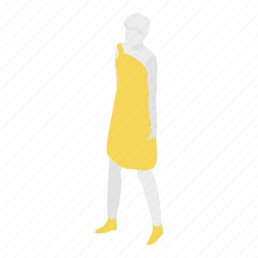 Business, cartoon, dress, fashion, isometric, mannequin, woman icon - Download on Iconfinder