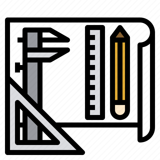 Bluprint, caliper, design, manufacturing, plan, production, vernier icon - Download on Iconfinder