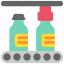 bottle, conveyor, factory, flask, manufacturing