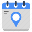 calendar location, direction, gps, navigation, geolocation