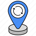 location update, direction, gps, navigation, geolocation