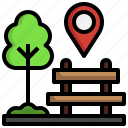 park, map, location, store, pin