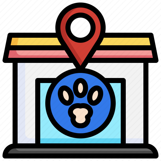 Pet, shop, map, location, store, pin icon - Download on Iconfinder