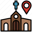 church, map, location, store, pin