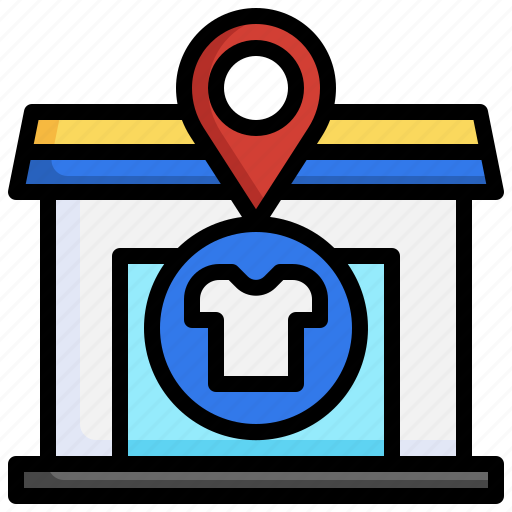 Clothing, store, map, location, pin icon - Download on Iconfinder