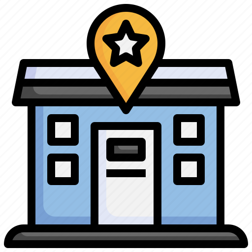 Police, station, map, location, store, pin icon - Download on Iconfinder