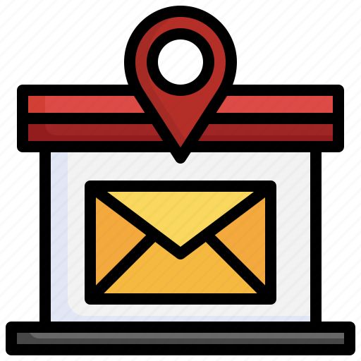 Post, office, map, location, store, pin icon - Download on Iconfinder