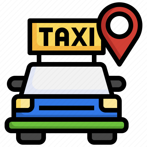 Taxi, map, location, store, pin, car icon - Download on Iconfinder